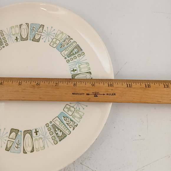 VTG Taylor Smith Jamaica Bay Plate 10" MCM Atomic Colorcraft Dinnerware Lot of 2 - Picture 8 of 9